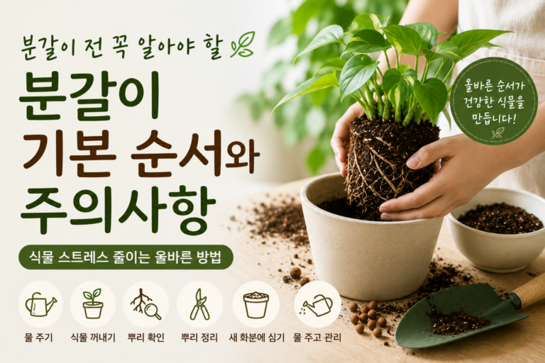 분갈이 전 꼭 알아야 하는 기본 순서와 주의사항 4 분갈이 기본 순서와 주의사항 썸네일