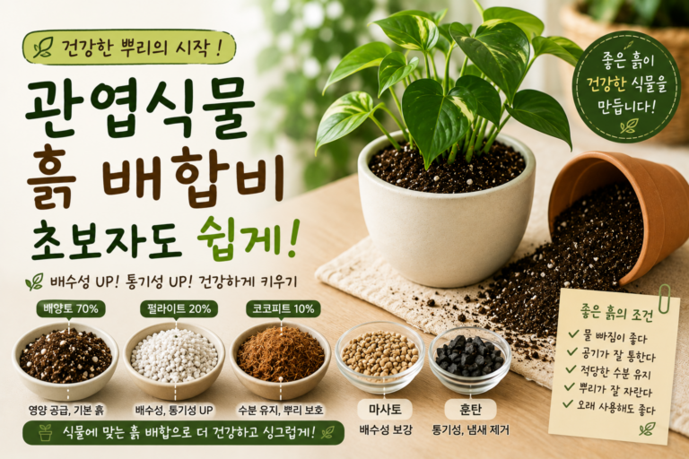 관엽식물 흙 배합비, 초보자도 쉽게 만드는 방법 1 초보자를 위한 식물 흙 배합법 썸네일