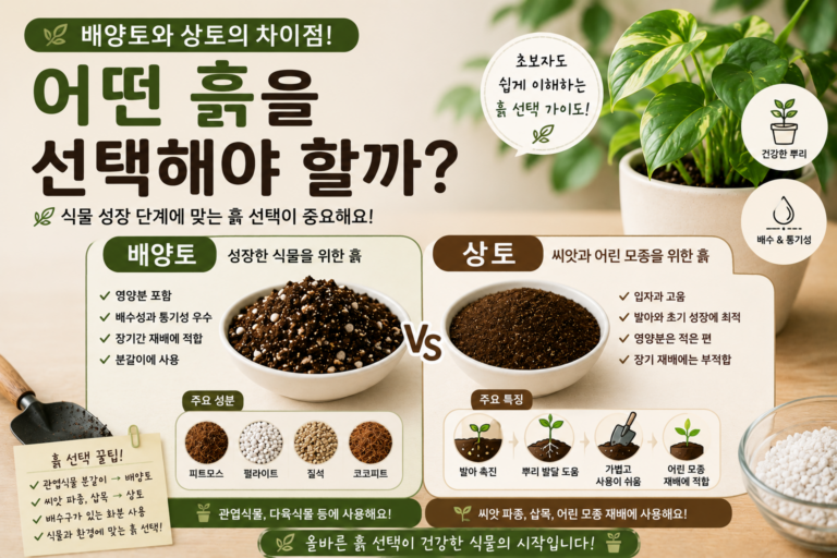 배양토와 상토 비교 가이드 썸네일