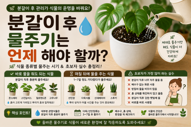 분갈이 후 물주기 가이드 썸네일