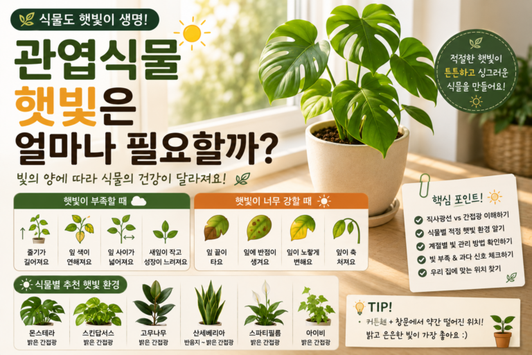 햇빛과 식물의 건강 관리 썸네일