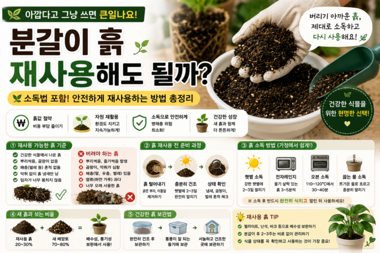 흙 재사용 안전하게 하는 방법 썸네일