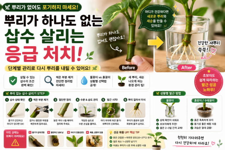 뿌리 없는 삽수 살리기 가이드 썸네일