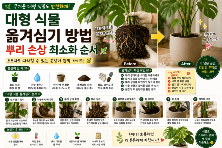 대형 식물 옮겨심기 완벽 가이드 썸네일