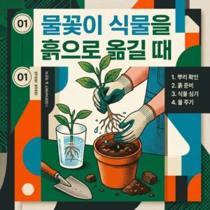 ai thumbnail poster 물꽂이 식물을 흙으로 옮길 때 1787055214