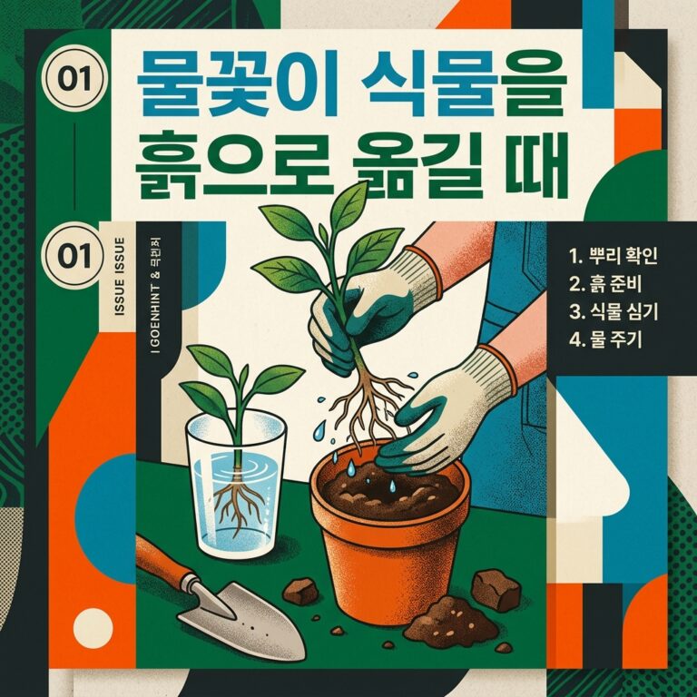 ai thumbnail poster 물꽂이 식물을 흙으로 옮길 때 1787055214