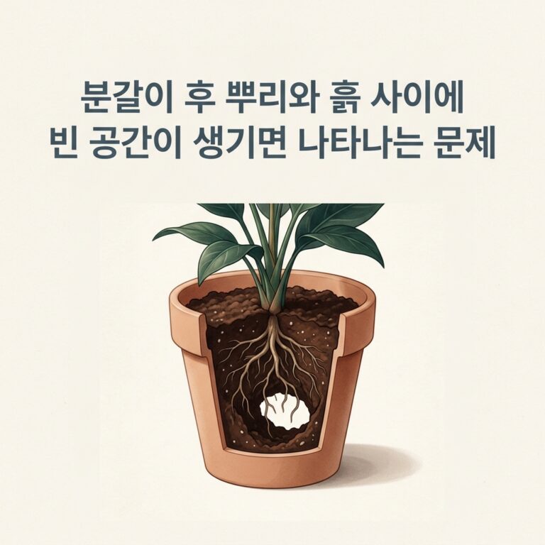 ai thumbnail minimal 분갈이 후 뿌리와 흙 사이에 빈 공간이 생기면 나타나는 문제 1788684539