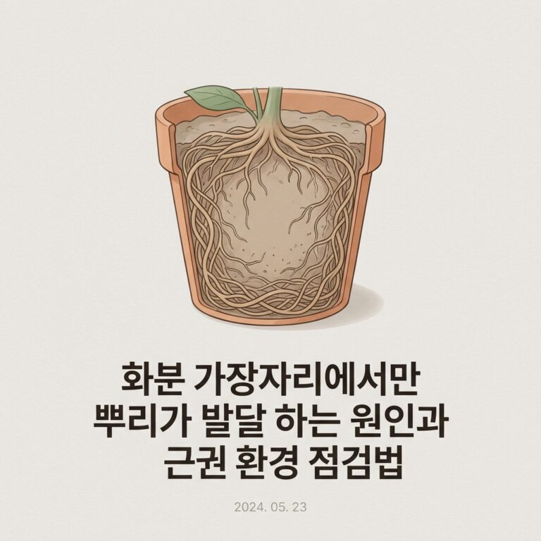 ai thumbnail minimal 화분 가장자리에서만 뿌리가 발달하는 원인과 근권 환경 점검법 1788684631