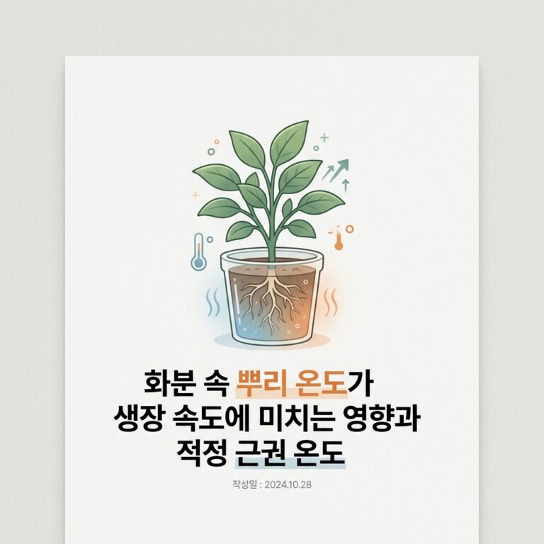 ai thumbnail minimal 화분 속 뿌리 온도가 생장 속도에 미치는 영향과 적정 근권 온도 1788684328