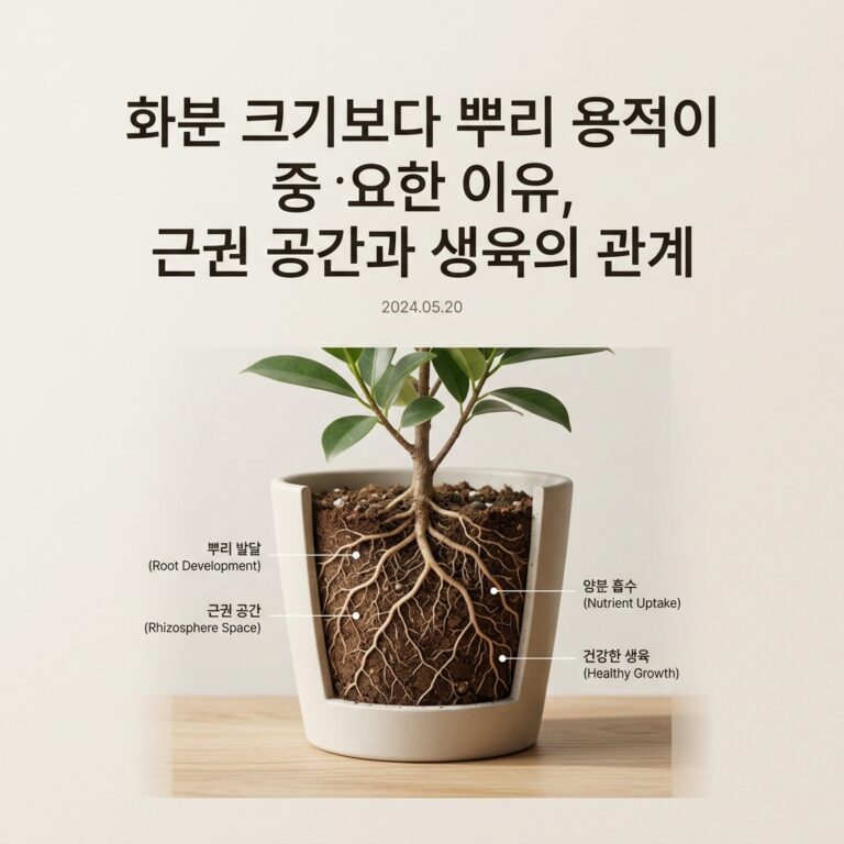 ai thumbnail minimal 화분 크기보다 뿌리 용적이 중요한 이유 근권 공간과 생육의 관계 1788685188